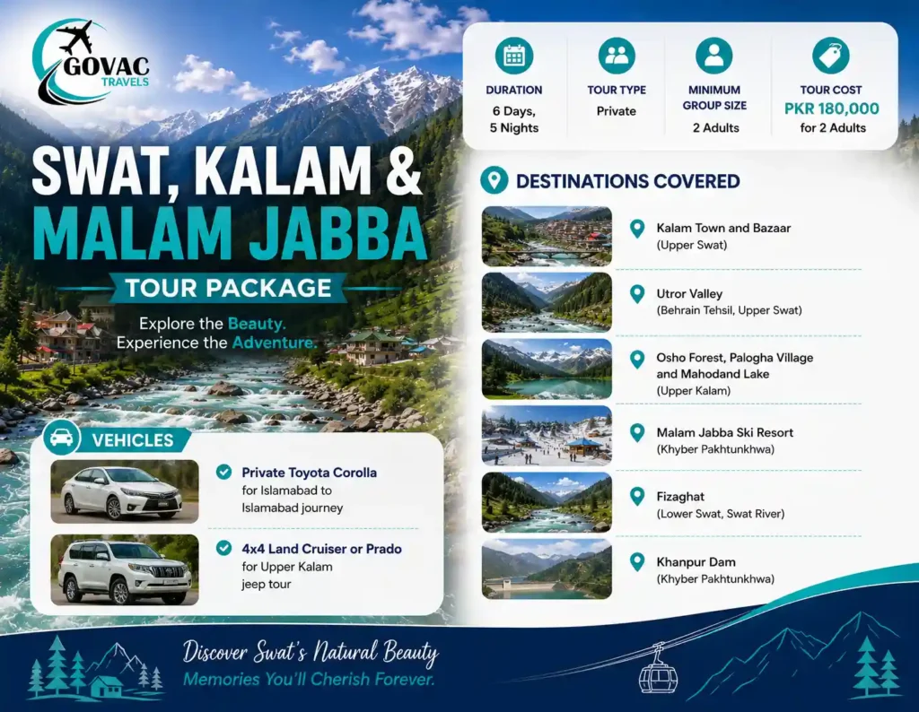 Swat Kalam Malam Jabba Tour Package Swat Kalam Malam Jabba Tour Package